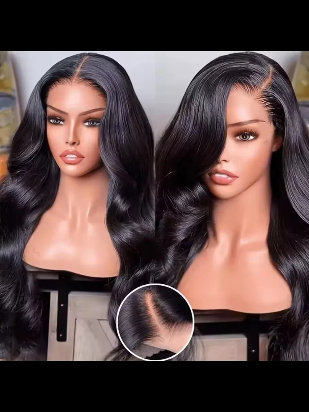 Black Women’s Remy Human Hair Wig - Natural Straight